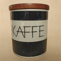 rörstrand kaffebøtte beholder med trælåg svensk porcelæn genbrug